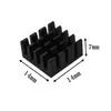 Disipador de calor de perfil de aluminio para Raspberry Pi con ranuras, Disipador de calor para chip negro 14*14*7mm