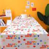 Toalha de mesa espessa descartável de aniversário infantil ao ar livre camping piquenique bolo jardim de infância atividade festa talheres toalha de mesa