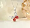 Colar Pingente Gota Zircônia Roxa Banhado a Ouro Cobre Design de Nicho de Luxo Leve Estilo Francês Transfronteiriço para Mulheres Corrente de Aço Titânio Corrente de Clavícula