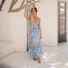 Producto Nuevo de Verano 25 Años Exportación Europea y Americana Estilo Hermana Real Tirantes Finos Espalda Bonita Vestido de Tirantes Francés Escote Bajo 23069-1