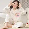 Pijama Infantil de Algodón Nube para Niños, Manga Larga, Cárdigan Delgado para Primavera y Otoño, Conjunto de Ropa de Casa Estilo Casual para Niños y Adolescentes