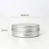 Caja Redonda de Aluminio de 60g D68*H25mm para Crema de Copos de Nieve, Crema Hidratante, Bálsamo para Barba, Crema de Manos y Envases Cosméticos