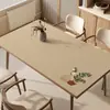 Nuevo Mantel de Mesa Estilo Chino con Textura de Cuero Liso, Simple Impermeable y a Prueba de Aceite, Mantel de Cuero Sin Lavado, Mantel Protector para Superficie de Mesa de Café