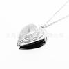 Colgante para caja de fotos con forma de corazón enchapado en oro multiestilo collar con colgante de perfume abrible de acero inoxidable joyería