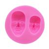 Molde de silicona para mascarilla facial, molde decorativo para pastel de chocolate y azúcar, herramientas para hornear DIY