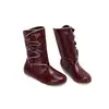 Nuevas Botas Vaqueras Casuales Planas de Suministro Transfronterizo Otoño e Invierno Tallas Grandes 40-48 Punta Redonda Botines Bajos Versátiles