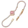 Pulsera Brillante de Diamantes Completos con Circonitas de Colores Variados para Mujer, Estilo Coreano de Lujo Ligero de Nicho, Versátil, Diseño de Alta Gama, Joyería de Mano Exquisita