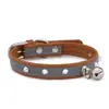 Collar Reflectante Punk con Remaches para Mascotas con Cascabel, Hebilla Ajustable, Adecuado para Gatos y Perros Pequeños, Resistente al Desgarro y No Estrangula el Cuello