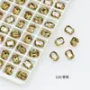 Pedras de Strass Octogonais Longas Dongzhou 4*6mm para Nail Art, Pedras de Strass Octogonais Retangulares com Fundo Pontiagudo, Pedras de Strass para Nail Art DIY, Decorações Super Brilhantes para Nail Art