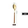 Vajilla de acero inoxidable transfronteriza, cuchillo, tenedor y cuchara, juego de cinco piezas principales, mango de clip con veta de madera, mango de madera de imitación, vajilla de estilo coreano, cuchillo y tenedor para carne.