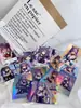 Tarjeta lomo láser de dibujos animados 16 piezas una caja de tarjeta láser con patrón HD Vagabundo Zhongli nogal Linghua