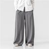 Pantalones de Algodón y Lino Estilo Chino para Hombre Pantalones Holgados de Pierna Ancha Casual Combinan con Todo Transpirables Talla Extra Pantalones para Hombres Gordos