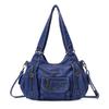 Amazon nuevo bolso de mano multifuncional para mujer multicolor teñido anudado PU casual bandolera de hombro al por mayor