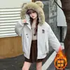 Parka de Algodão para Meninas Modelo Novo 2025 para Crianças Maiores, Jaqueta Grossa de Inverno para Meninas do Ensino Fundamental, Casaco de Algodão de Inverno para Crianças