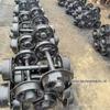 Par de rodas de mina para transporte subterrâneo Par de rodas de forno de têmpera resistente a altas temperaturas Roda de cabeça dupla para túnel de mina