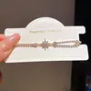 Pulsera de Oro Real de 14K Electroplateado con Cierre de Estrella de Circonita, Pulsera de Nicho de Alta Gama, Joyería de Mano Moderna, Exquisita y Versátil para Mujeres