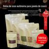 Saco Kraft com Zíper Auto-Suporte para Abertura de Janela Fosca Saco de Embalagem Selado para Chá Aromatizado e Nozes Saco Selado para Frutas Secas em Estoque