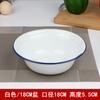 Lavabo profundo clásico de esmalte nostálgico, lavabo plano, lavabo pequeño de esmalte multiusos, cuenco de esmalte, cuenco para sopa, cuenco para mezclar, lavabo profundo