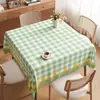 Toalha de Mesa Quadrada com um Design Xadrez Fresco e Simples, Lavável, Impermeável, à Prova de Óleo, Resistente ao Calor e que Melhora o Ambiente - Toalha Quadrada para Mesa de Centro
