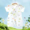 Ropa de Verano para Bebé, Mameluco de Bebé, Mameluco de Manga Corta, Mameluco de Bebé, Traje Delgado de Algodón Puro para Gatear al Aire Libre