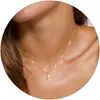 Amazon Transfronteiriço Novo Colar de Letras Bolha Mini Pingente de 26 Letras Colar com Corrente de Caixa Presente de Feriado