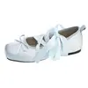 Diseño Elegante con Lazo Delicado, Estilo Dulce, Zapatos Mary Jane con Cordones para Mujer, Mocasines Ballet Bajos de Moda con Punta Cuadrada