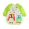 PEVA Bebé Estampado Anti-Vestido Monos de Dibujos Animados para Niños Ropa de Arroz de Manga Larga Lavable para Bebé Bolsillo Babero Ropa para Pintar