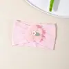 Nuevo accesorio para el cabello infantil transfronterizo europeo y americano: Diadema ancha de jacquard floral de felpa para bebés y niños pequeños para proteger la fontanela