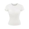 Camiseta Rosa de Estilo Americano de las Spice Girls de Hombro y Manga Corta para Mujer Verano 2025 Nuevo Diseño Ajustada Slim Top con Almohadilla en el Pecho