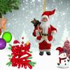 2024 nuevo colgante acrílico transfronterizo de Papá Noel hombre mayor de pie decoraciones de colgantes pequeños para árbol de Navidad
