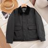 Estilo Japonés Estilo ~ Chaqueta Corta Casual Estilo Japonés para Hombres y Mujeres Chaqueta Top a Cuadros Estilo Británico Ropa de Otoño