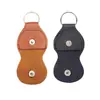 Venta caliente transfronteriza Bolsa de púa de guitarra de cuero PU Estuche de cuero para moneda de la suerte Llavero Bolsa para púas Moneda para tomar decisiones Bolsa pequeña colgante