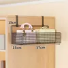 Estante de almacenamiento para bolsas, gancho para armario, gancho colgante sin taladro para lateral de gabinete, perchero de pared para sombreros y abrigos