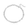 Pulsera Brillante de Purpurina para Mujer Celebridad de Internet Estilo Frío Apilada Doble Capa Super Brillante Pulsera de Gipsofila Forma de I