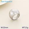 Comercio Exterior Amazon Acero Inoxidable Glaky Exagerado Europeo y Americano Anillo Grande para Mujer Ins Anillo de Acero de Titanio con Texto Dorado