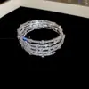 Pulseira Aberta de Couro Plissado Geometricamente Torcido Estampada de Leopardo Moda Transfronteiriça Pulseira Retrô Pulseira de Alto Padrão Europeia e Americana para Mulheres