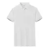 [Camisa Polo de Manga Corta Personalizada de Verano para Hombre, Algodón Fresco, Casual de Negocios, Manga Media, Jacquard, Cuello de Solapa, Ropa de Trabajo]