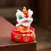 Figura de León de Resina Hecha en Fábrica para la Buena Fortuna, Mascota de Té, Decoración de Escritorio para el Hogar, Accesorio de Juego de Té de Gama Alta, Adorno Pequeño para Mesa de Té