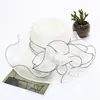 Sombreros de Verano Europeos y Americanos para Mujer, Plegable Sombrilla para Exteriores Sombrero de Copa Plana, Diseño de Sombrero con Protección Solar de Organza con Flores