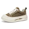 Zapatos Casuales de Suela Gruesa para Hombre Tendencia Estilo Hong Kong Zapatos para Senderismo y Viajes Cotidianos Otoño e Invierno Estudiantes Jóvenes de Caña Baja Zapatos Deportivos Tipo Pan