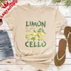 Camiseta Vintage de Limão LaDolceVita Transfronteiriça, Camisa com Design Criativo de Limão, Camiseta Italiana para o Verão