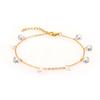 Pulsera de Diamantes Brillantes en Oro Rosa de Moda para Mujer Estilo Chic Europeo y Americano Pulsera Versátil de Acero Inoxidable con Borla de Diamantes Fábrica