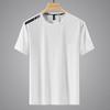 Entrega rápida Camiseta de manga curta de seda gelada masculina de verão solta gola redonda plus size masculina casual versátil