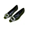Zapatos planos de strass, salones de ante de punta cuadrada poco profundos, zapatos nuevos para todas las estaciones, estilo profesional, tacones gruesos, plantilla de látex, perfectos con vestidos, diseño minimalista, zapatos de boda
