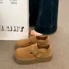 Zapatos Birkenstock de cuero suave, de suela gruesa y cobertura total para mujer, nuevo modelo otoño 2026, mocasines slip-on que aumentan la altura con suelas suaves