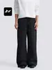 Pantalones Casuales Rectos Americanos Perezosos Fengmei para Hombres y Mujeres Holgados Ligeros Transpirables Arrugados de Burbujas Encogidos por Sal Arrugas Cuadros de Pierna Ancha