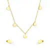 Estilo japonés y coreano diseño fresco y simple corazón geométrico estrella colgante acero inoxidable collar pendientes conjunto fábrica al por mayor