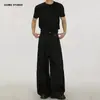 Pantalones Anchos Plisados de Pierna Ancha, Holgados, Estilo Casual Americano High Street, para Hombre y Mujer, Largos hasta el Suelo, Otoño/Invierno JIAMU