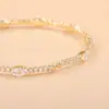 Pulsera Elástica Abierta de Circonita Transfronteriza Europea y Americana, Sencilla y a la Moda, Estilo Nicho, Lujo Ligero, Sensación de Alta Gama, Joyería para Mujer