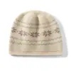 Gorro de cachemira, nuevo estilo vintage de otoño e invierno, gorro jacquard para proteger las orejas con bordes enrollados, unisex, gorro de lana tejido a prueba de frío y cálido